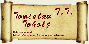 Tomislav Toholj vizit kartica